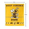 thumbnail image 7 of Logo Brands West Virginia State Yellow Jackets 60"x70" Super Plush Blanket, 7 of 7