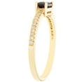 thumbnail image 3 of Baguette Cut Gemstone and 0.10 CT. T.W. Diamond Ring in 14K Gold, 3 of 4