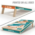 thumbnail image 2 of YouTheFan Miami Dolphins 2'x4' Cornhole Board Set, 2 of 6