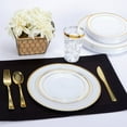 thumbnail image 3 of Tableluxe Premium Disposable Round White with Gold Trim Plastic Plates, 7" & 10", 48 ct., 3 of 6