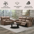 thumbnail image 2 of Bryceton Fabric Manual Reclining Sofa, Dark Brown, 2 of 10