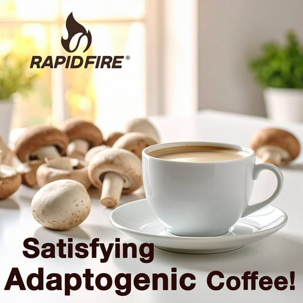 mushroom coffee glp 1 Rapid Fire Mushroom Instant Coffee, French Roast, 15.87 oz