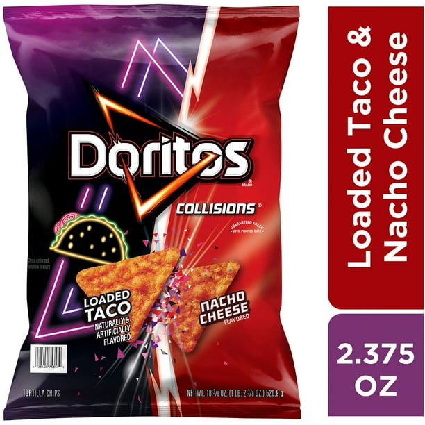 Doritos Collisions Nacho Cheese Loaded Taco Tortilla Chips