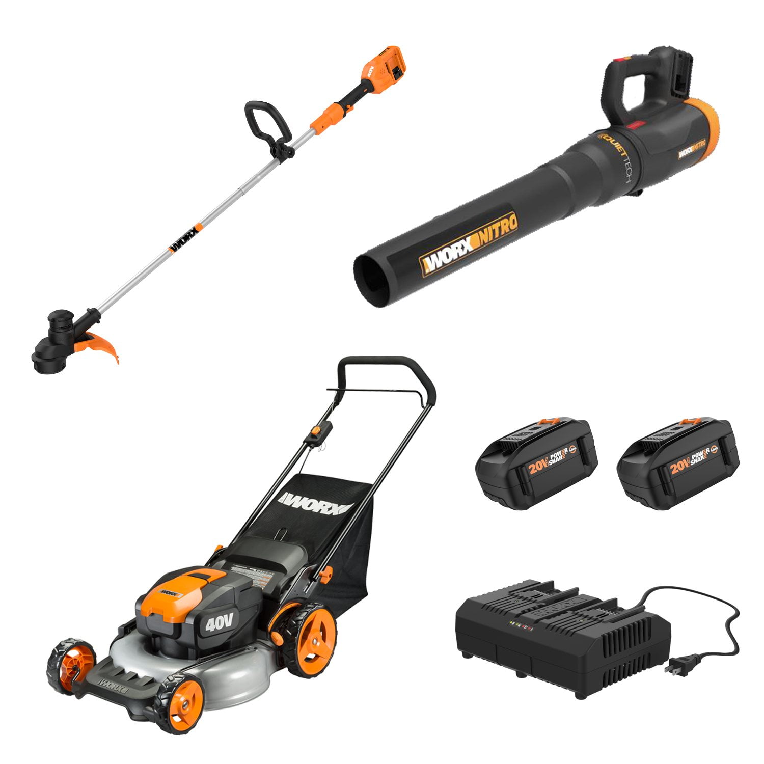 Worx 40v Combo, Includes 20