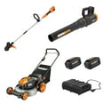 thumbnail image 1 of Worx 40v Combo, Includes 20" Push Mower, 13" String Trimmer, Quiet Tech Blower, 1 of 9