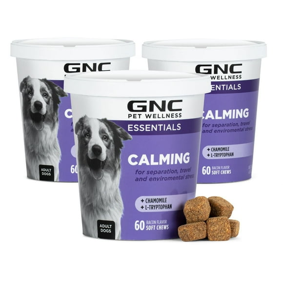 GNC Pets, Bacon Flavored, Calming Soft Chew Dog Supplements, 180 ct.
