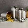thumbnail image 1 of Tramontina 6-Piece Stainless Steel Covered Canister Set with Measuring Scoops, 1 of 8