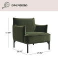 thumbnail image 4 of Gatsby Modern Stain-Resistant Velvet Accent Chair, Assorted Colors, 4 of 14