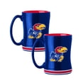 thumbnail image 1 of Logo Brands Kansas Jayhawks 14oz Relief Mug Set, 1 of 5