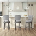 thumbnail image 5 of HH2Home Santa Clara II Wood and Upholstered Swivel Bar Stool or Counter Stool, 5 of 8
