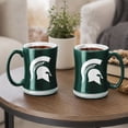 thumbnail image 5 of Logo Brands Michigan State Spartans 14oz Relief Mug Set, 5 of 5
