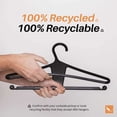 thumbnail image 4 of The Original Kangaroo™ Hanger is Made in Wisconsin, USA with 100% recycled material and a patented design. Clip in Pants, shirts, straps, tanks, jackets and even entire outfits on a single hanger!, 4 of 9