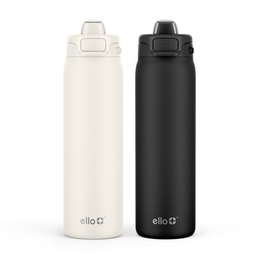 Ello Pop & Fill 22oz. Stainless Steel Water Bottle with Leak Proof Locking Lid, 2-Pack