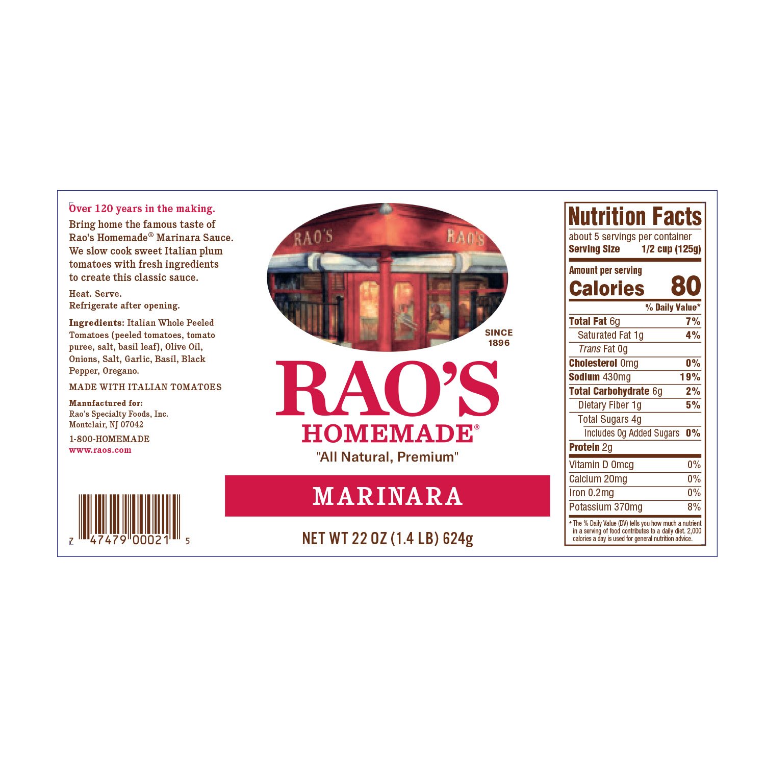 Rao's Pasta Sauce Product