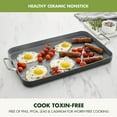 thumbnail image 2 of GreenPan Valencia Pro Ceramic Nonstick Double Burner Griddle, 2 of 11