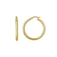 thumbnail image 2 of High Polish Hoop Earrings in 14K Gold, 2 of 6