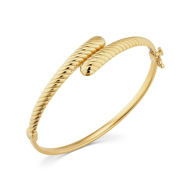 Twist Bypass Bangle Bracelet in 14K Gold - Samsclub.com