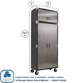 thumbnail image 2 of Seville Classics UltraHD 2 Piece Rolling Steel Garage Storage Cabinet With Stacker Set, 36" W x 18" D x 90.5" H, 2 of 14