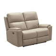 thumbnail image 9 of Everett 3-Piece Top-Grain Leather Manual Reclining Set, Assorted Colors, 9 of 17