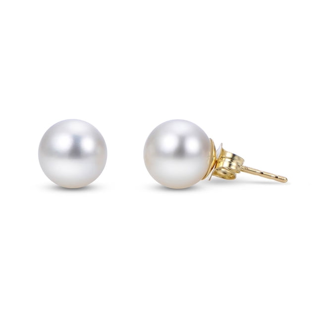 White Cultured Freshwater Pearl Stud Earrings