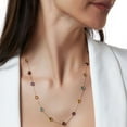 thumbnail image 6 of Multi Gemstone Station Necklace in 14K Gold, 6 of 6
