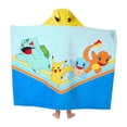 thumbnail image 2 of Kids Character 100% Cotton Hooded Towel With Hand Pockets, 2 of 9