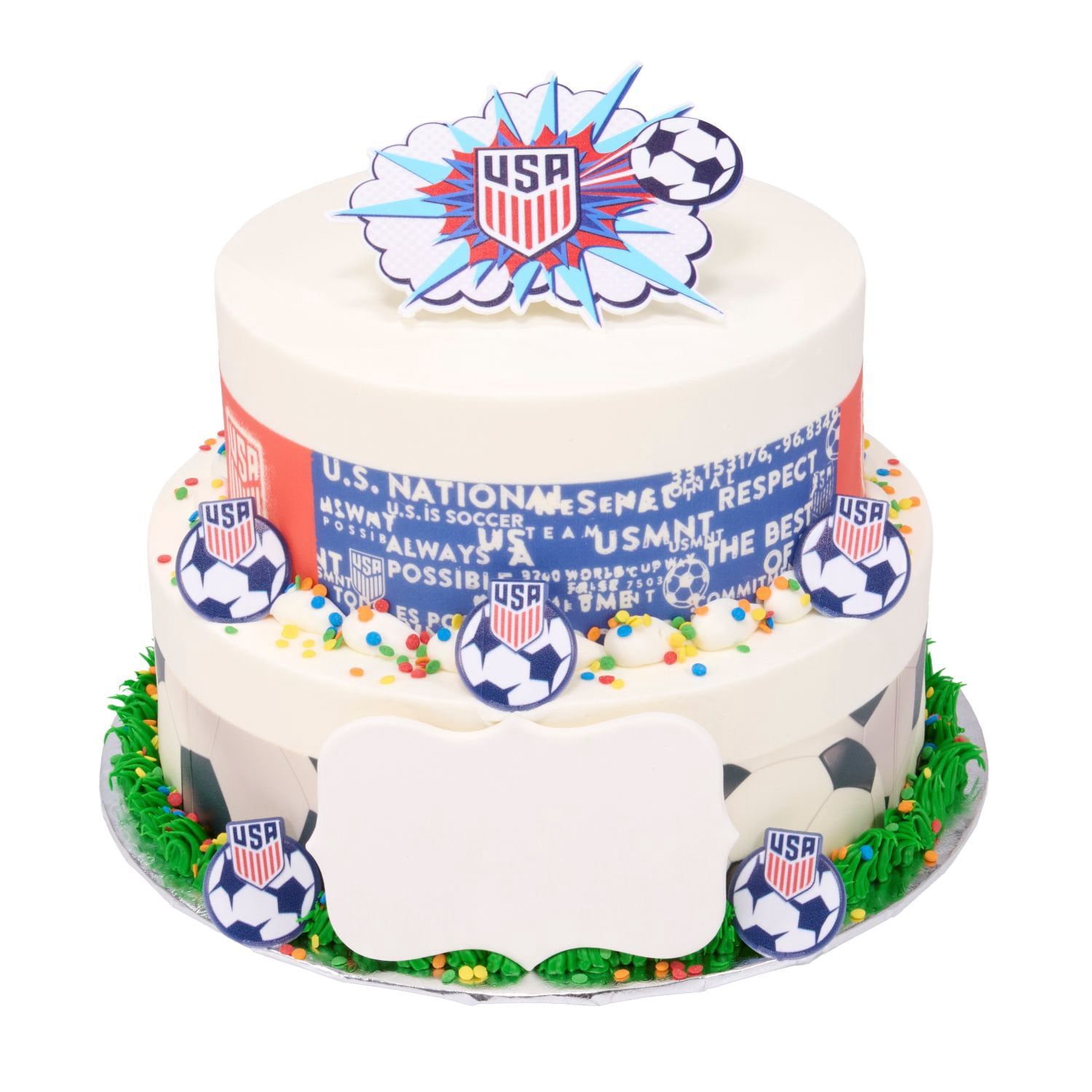 U.S. Soccer Two-Tier Cake