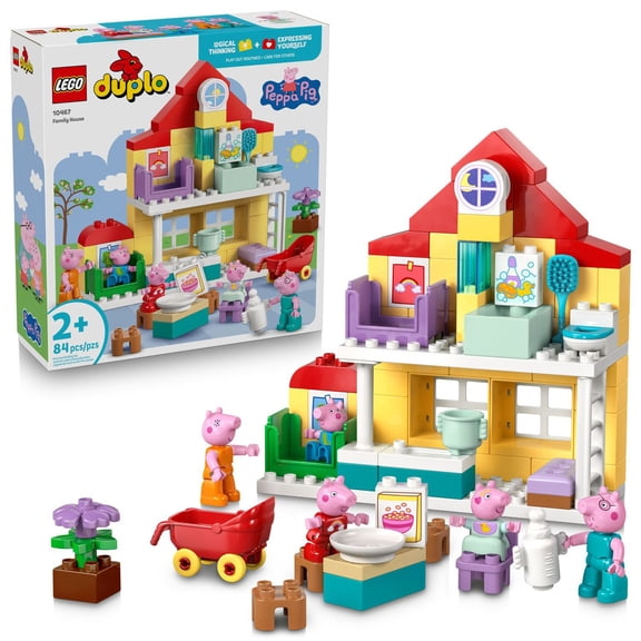 LEGO DUPLO Peppa Pig Family House Building Toy, 84 pc.