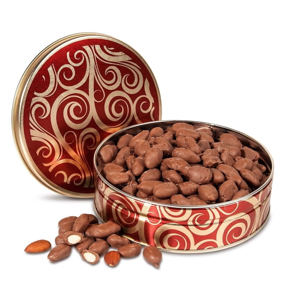 Chocolate Covered Almonds Gift Tin 15 oz.