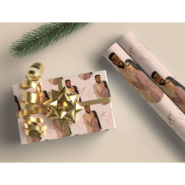 Mah Melanin Beautiful Collection Premium Wrapping Paper, 4pk.
