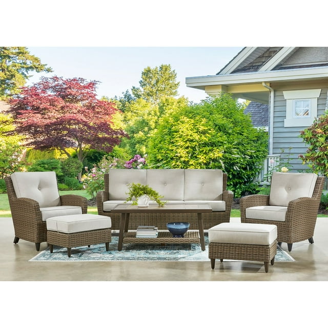 Member's Mark Bakersfield Deep Seating Set with Sunbrella Fabric, 6pc