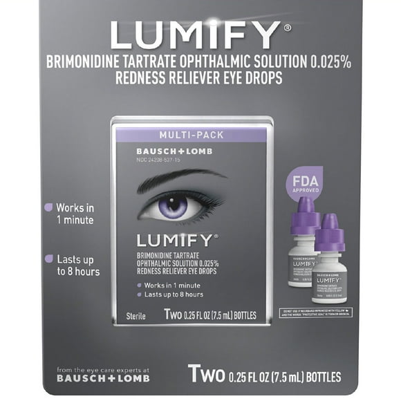 Lumify Redness Reliever Eye Drops .25 fl. oz., 2 pk.