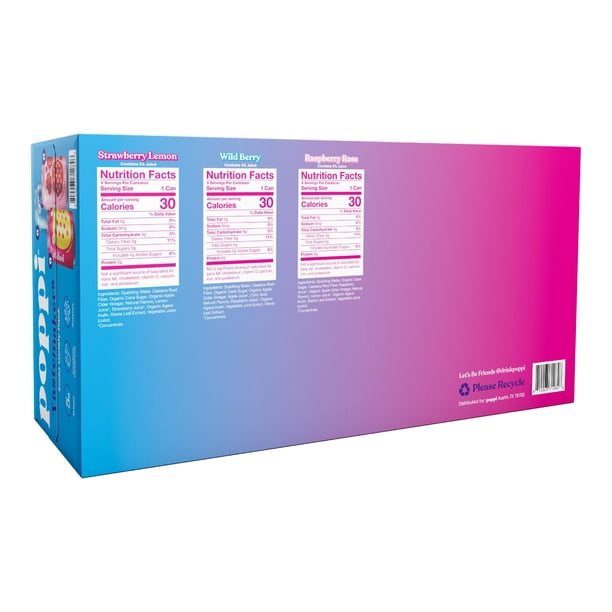 poppi Prebiotic Soda Tastemakers Variety Pack, 12 fl. oz., 18 pk
