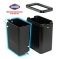 thumbnail image 2 of Clorox Slim Open Top Anti-Microbial Odor Protection 2.6 Gallon Stainless Steel Trash Can - Silver or Black, 2 of 6