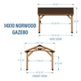 thumbnail image 9 of Backyard Discovery Norwood Cedar Gazebo with PowerPort, Choose Size, 9 of 10