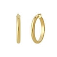 thumbnail image 3 of Wedding Band Hoop Earrings in 14K Gold, 3 of 7