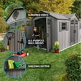 thumbnail image 3 of Lifetime 15' x 8' Rough Cut Outdoor Storage Shed Dual Entry, 3 of 26