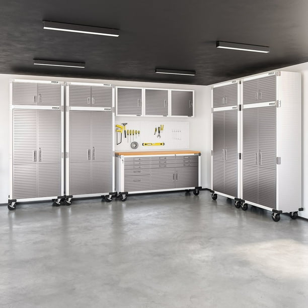 Seville Classics UltraHD 12-Piece Steel Garage Cabinet Storage Set