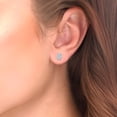 thumbnail image 3 of Lab Created Diamond Cushion Cut Diamond Stud Earrings, 3 of 4