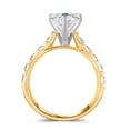 thumbnail image 3 of Lab Created Pear Cut Diamond Ring in 18K Gold, 3 of 5