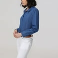 thumbnail image 2 of Frye Women's Puff Sleeve Button-Down Denim Top, 2 of 5