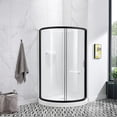 thumbnail image 7 of Breeze 36” x 36” x 77” Corner Shower Kit with Clear Glass, Walls, Base and Hardware, 7 of 20