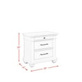 thumbnail image 2 of Brooks 3-Drawer Poplar Wood Nightstand With USB Ports, Choose Color, 2 of 5