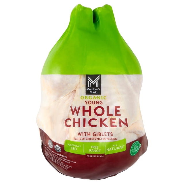 Member's Mark Organic Whole Chickens, priced per pound
