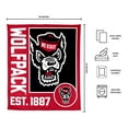 thumbnail image 3 of Logo Brands North Carolina State Wolfpack 60"x70" Super Plush Blanket, 3 of 6