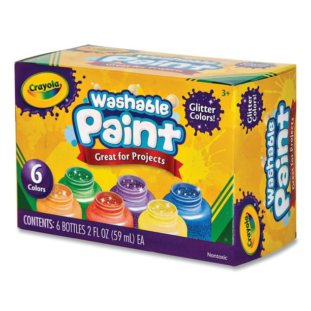 Crayola Washable Paint, Assorted Classic Colors, oz Bottle,