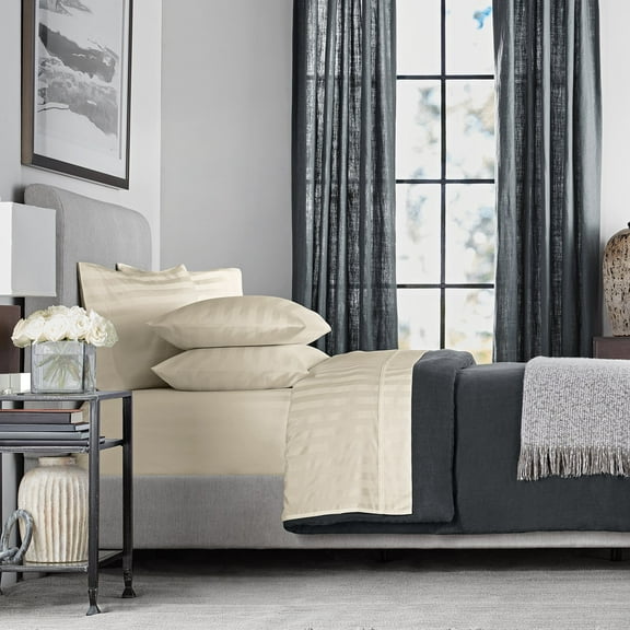 Member’s Mark 700-Thread-Count Hotel Premier Collection Egyptian Cotton Stripe Sheet Set, Assorted Sizes