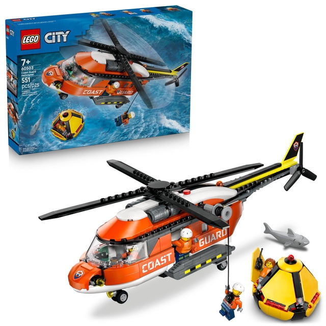 LEGO City Coast Guard Helicopter Toy for Kids, 551 pc.