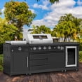 thumbnail image 1 of THOR Kitchen 3-Piece Black Outdoor Kitchen Suite w/ Cover, 1 of 12