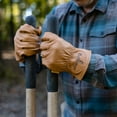thumbnail image 4 of Plainsman Premium Cabretta Brown Leather Gloves 2 Pairs, 4 of 5